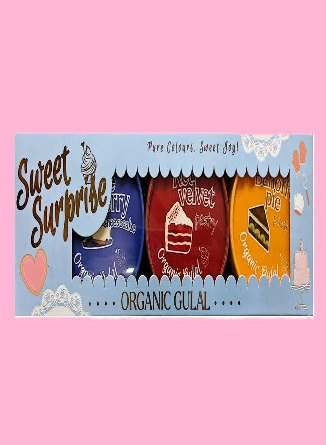 Niku Herbal Organic Holi Gulal Colour | Aroma of 3 Different Blueberry Cheesecake, red Velvet, banoffee Pie gulal| Non Toxic, Soft Skin Friendly | Pack of 3-75gm *3 | Holi Gift Pack - Image 4